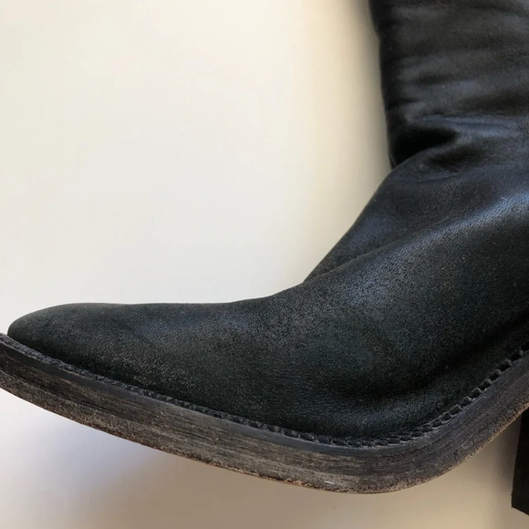 Free People Marquis Black Block Heel Ankle Boots Size 39 - Picture 7 of 16